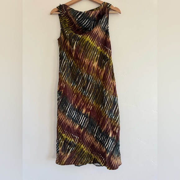 RACHEL Rachel Roy 100% silk sleeveless Multicolor midi Dress size 4 - Picture 1 of 9